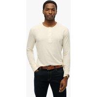 Superdry & Co Pure Cotton Grandad Collar Long Sleeve Top White