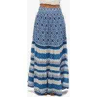 Printed Maxi Tiered Skirt