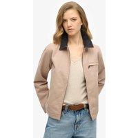 Superdry & Co Pure Cotton Cord Collar Relaxed Jacket Pink