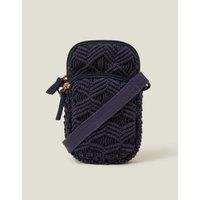 Pure Cotton Macrame Cross Body Phone Bag