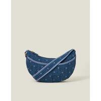 Denim Polka Dot Sling Cross Body Bag