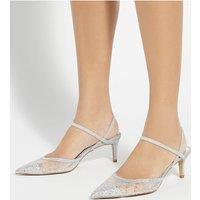Wide Fit Glitter Stiletto Heel Slingback Shoes