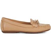 Wide Fit Leather Bow Detail Flat Loafers