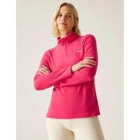 Regatta Sweethart Funnel Neck Half Zip Fleece Bright Pink
