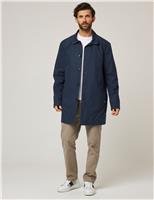 Peregrine Pure Cotton Trench Coat Navy