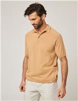 Peregrine Pure Cotton Polo Shirt Blue Denim