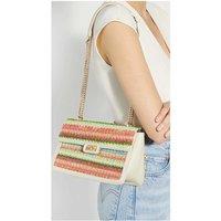 Cotton Rich Woven Chain Strap Shoulder Bag