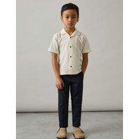 Textured Cuban Collar Shirt (3-14 Yrs)