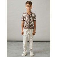 Geometric Embroidered Shirt (3-14 Yrs)