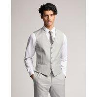 Wool Rich Slim Fit Textured Waistcoat