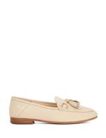 Leather Tassel Slip On Flat Loafers