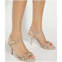 Diamante Ankle Strap Stiletto Heel Sandals