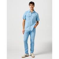 Regular Fit Denim Short Sleeve Shirt