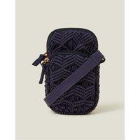Pure Cotton Macrame Cross Body Phone Bag