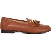 Leather Tassel Slip On Flat Loafers