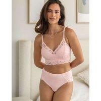 Pour Moi Love To Lounge Cotton Blend High Waisted Briefs Light Pink