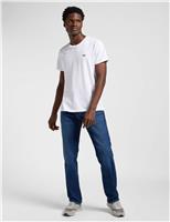 Lee Denim Straight Fit 5 Pocket Jeans Blue Denim