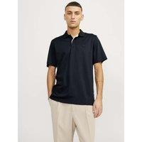 JACK & JONES Cotton Blend Polo Shirt Navy