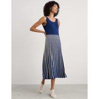 Sunrise Striped Strappy Midi Skater Dress