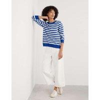Pure Cotton Striped Crew Neck Sweatshirt
