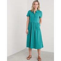 Pure Cotton Polka Dot Midi Shirt Dress
