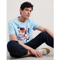 Pure Cotton Flag Graphic Crew Neck T-Shirt