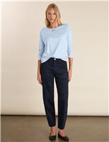 BAUKJEN Cotton Rich Barrel Leg Cropped Trousers Olive