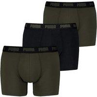Puma 3 Pack Everyday Cotton Stretch Boxers Khaki Mix