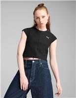 Wardrobe Ess Cotton Rich Rib Crop T-Shirt