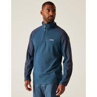 Colour Block Funnel Neck Half Zip Jumper