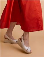 Leather Ankle Strap Wedge Sandals