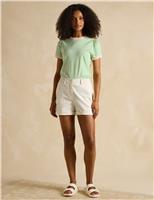 Joules Pure Cotton Striped T-Shirt Green Mix