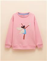 Joules Jersey Fairy Sweatshirt (2-9 Yrs) Light Pink Mix