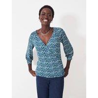 Floral V-Neck Wrap Top