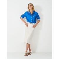 Denim Midi A-Line Skirt