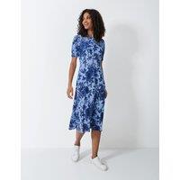 Jersey Floral Midi Tea Dress