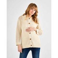 Maternity Cotton Blend Pointelle Cardigan