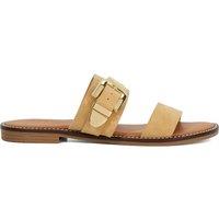 Leather Western Buckle Flat Sandals