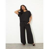 Elasticated Waist Wide Leg Trousers