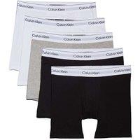 Calvin Klein 5 Pack Boxer Briefs - Icon Cotton Stretch Grey Mix