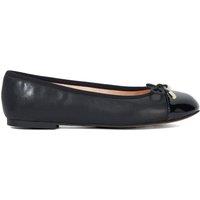 Wide Fit Leather Patent Toe Ballet Pumps