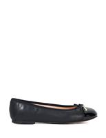 Wide Fit Leather Patent Toe Ballet Pumps
