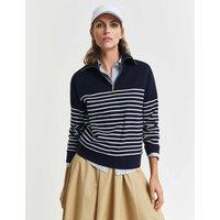 Pure Cotton Ribbed Striped Sweatshirt