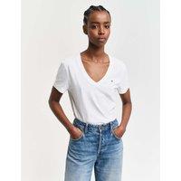 GANT Pure Cotton Regular Fit Neck T-Shirt White