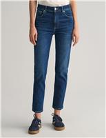 GANT Mid Rise Slim Fit Ankle Grazer Jeans Light Blue