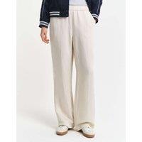 Linen Blend Straight Leg Pants