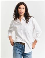 GANT Cotton Rich Relaxed Shirt White