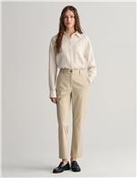 GANT Cotton Rich Slim Fit Ankle Grazer Chinos Navy