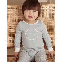 MORI Cotton Blend Striped Pyjamas (6 Mths-6 Yrs) Blue Mix