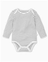 Cotton Blend Striped Bodysuit (0-24 Mths)